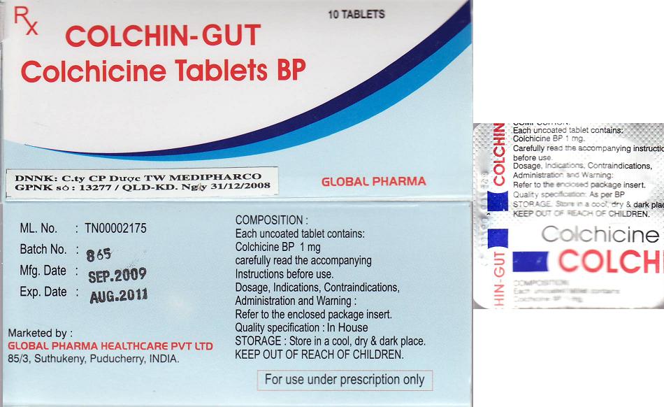 Colchicine 1mg dosage tab